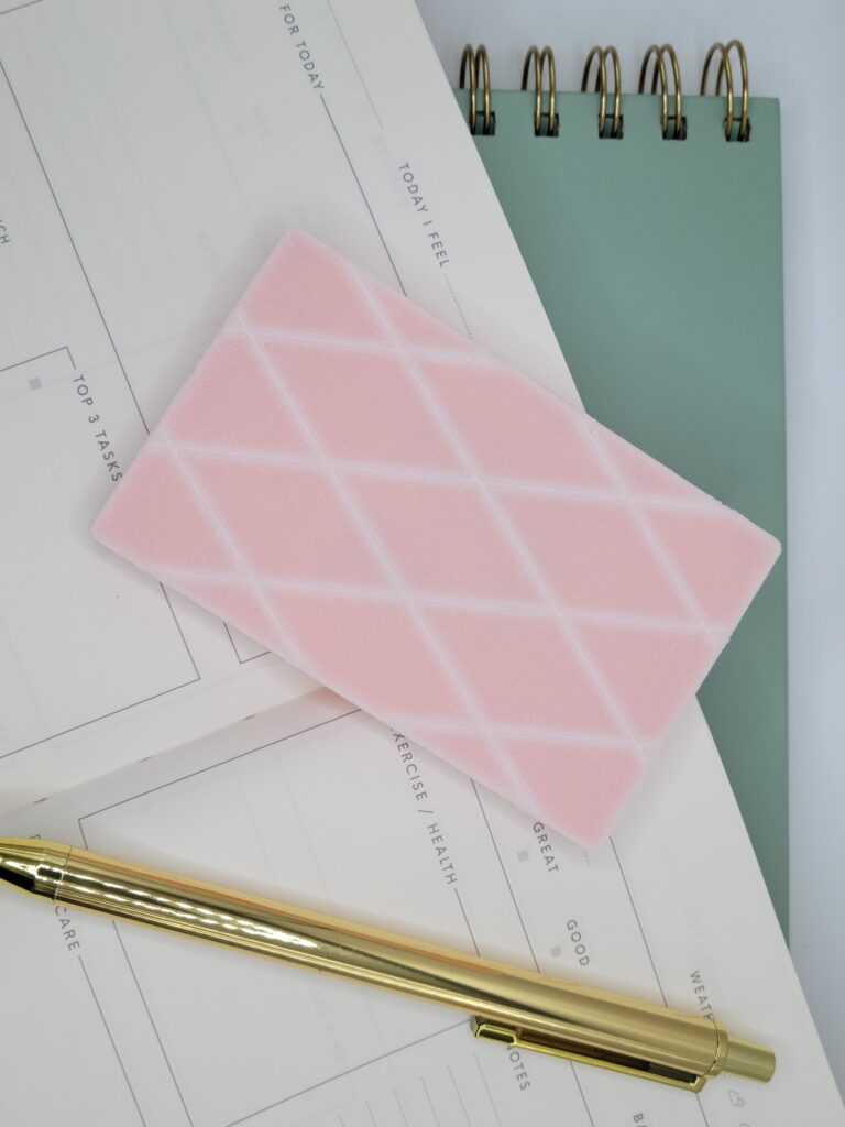 Roxy pepperton 3d printed hard plastic birth control pill cases diamond design style in magenta, pink, or green